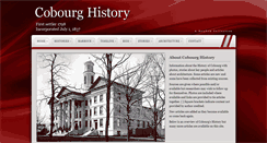 Desktop Screenshot of cobourghistory.ca