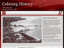 Tablet Screenshot of cobourghistory.ca